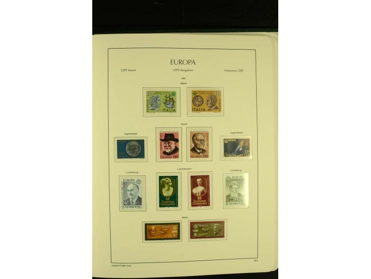 1949/86, postfrische kpl. Sammlung mit einigen wenigen ungebrauchten in 2 Leuchtturm-Alben