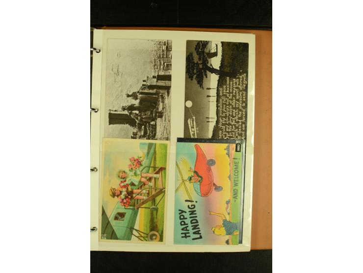 1909/1945, kleine Sammlung mit über 80 Motiv-Karten "Flugzeuge und Luftfahrt", dabei dekorative, meist farbige Abbildungen, Z