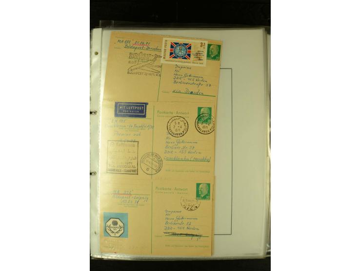 1910/1990, Berliner Flugpost und Flughafen-Stempel, interessante Sammlung mit alten Ansichtskarten, Flugpost- und Zeppelinpos
