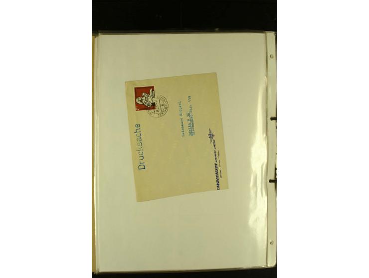 1910/1990, Berliner Flugpost und Flughafen-Stempel, interessante Sammlung mit alten Ansichtskarten, Flugpost- und Zeppelinpos