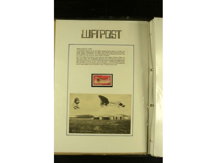 1910/1990, Berliner Flugpost und Flughafen-Stempel, interessante Sammlung mit alten Ansichtskarten, Flugpost- und Zeppelinpos