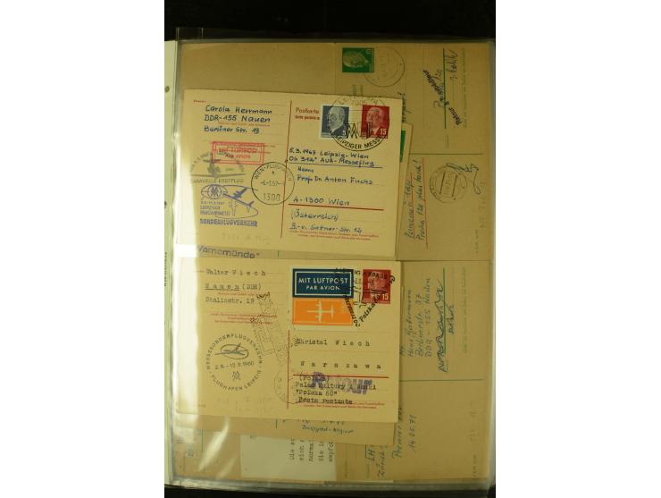 1910/1990, Berliner Flugpost und Flughafen-Stempel, interessante Sammlung mit alten Ansichtskarten, Flugpost- und Zeppelinpos