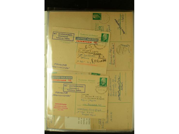 1910/1990, Berliner Flugpost und Flughafen-Stempel, interessante Sammlung mit alten Ansichtskarten, Flugpost- und Zeppelinpos