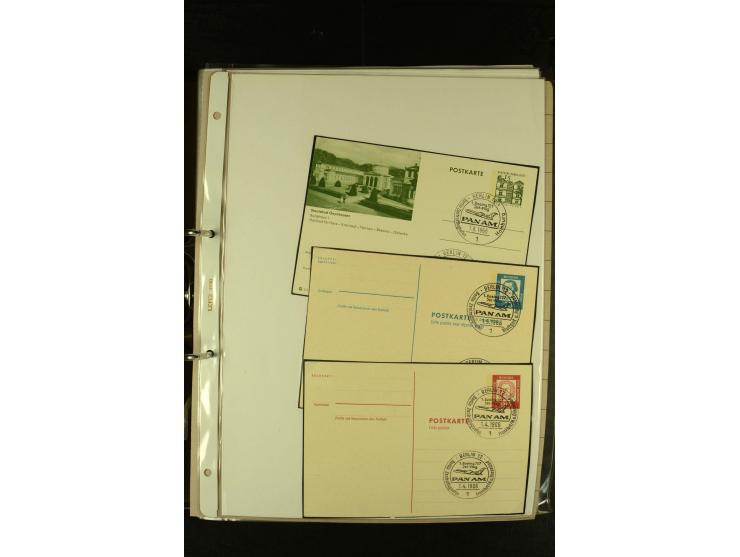 1910/1990, Berliner Flugpost und Flughafen-Stempel, interessante Sammlung mit alten Ansichtskarten, Flugpost- und Zeppelinpos