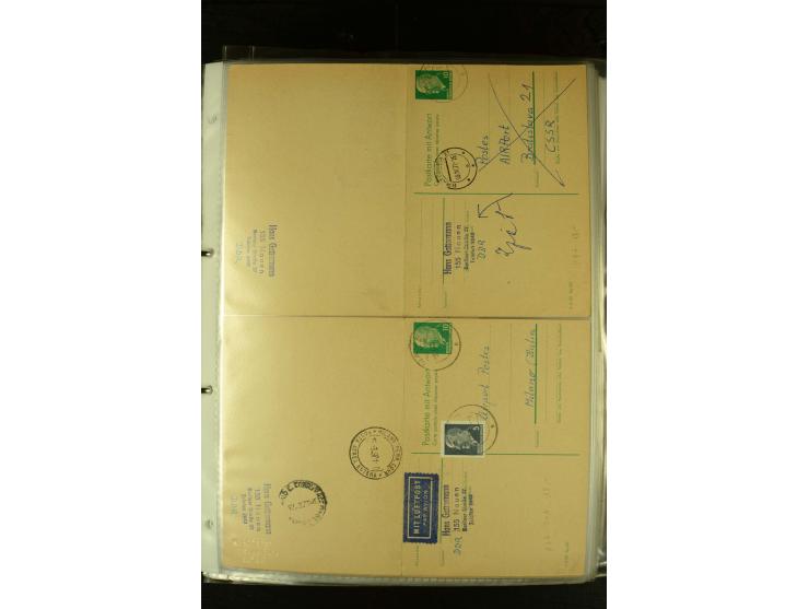 1910/1990, Berliner Flugpost und Flughafen-Stempel, interessante Sammlung mit alten Ansichtskarten, Flugpost- und Zeppelinpos