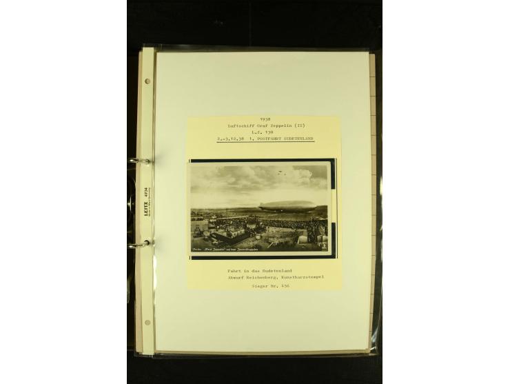 1910/1990, Berliner Flugpost und Flughafen-Stempel, interessante Sammlung mit alten Ansichtskarten, Flugpost- und Zeppelinpos