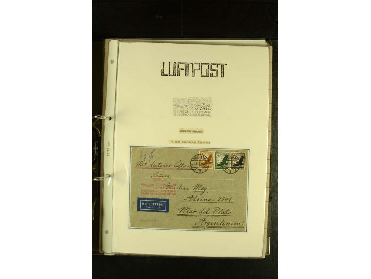 1910/1990, Berliner Flugpost und Flughafen-Stempel, interessante Sammlung mit alten Ansichtskarten, Flugpost- und Zeppelinpos