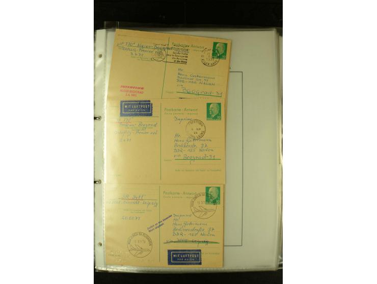 1910/1990, Berliner Flugpost und Flughafen-Stempel, interessante Sammlung mit alten Ansichtskarten, Flugpost- und Zeppelinpos
