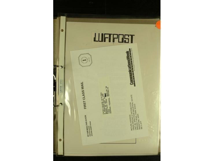 1909/1940 (ca.), umfangreiche Sammlung ab Pionierpost mit vielen verschiedenen Flügen, SST, Sonderkarten, Vignetten (teils lo