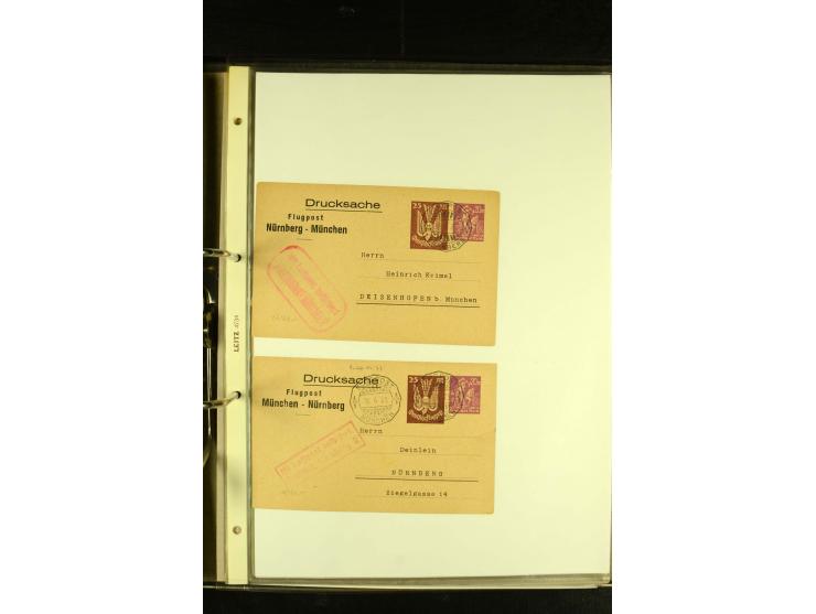 1909/1940 (ca.), umfangreiche Sammlung ab Pionierpost mit vielen verschiedenen Flügen, SST, Sonderkarten, Vignetten (teils lo
