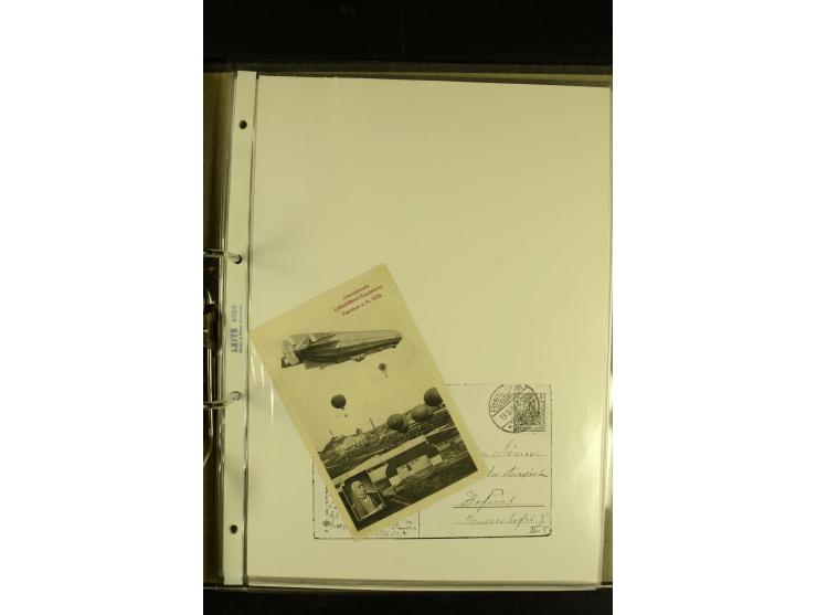 1909/1940 (ca.), umfangreiche Sammlung ab Pionierpost mit vielen verschiedenen Flügen, SST, Sonderkarten, Vignetten (teils lo