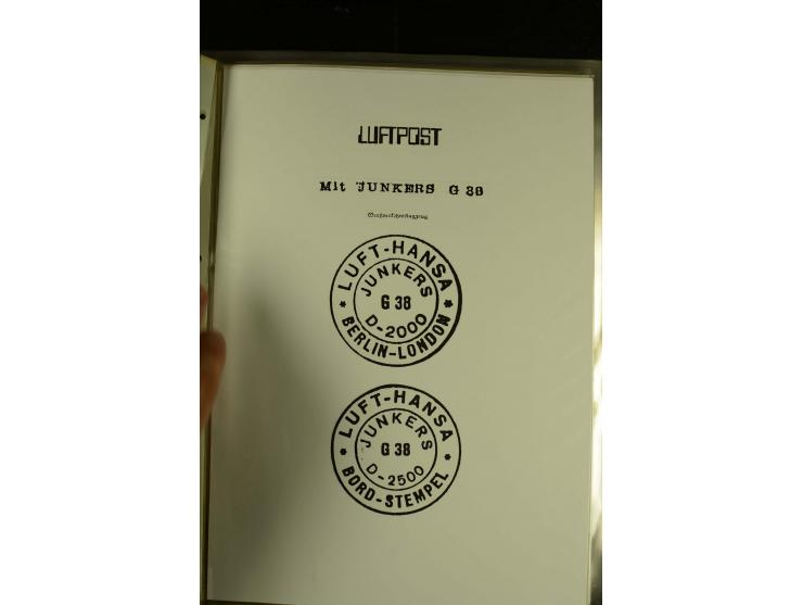 1909/1940 (ca.), umfangreiche Sammlung ab Pionierpost mit vielen verschiedenen Flügen, SST, Sonderkarten, Vignetten (teils lo