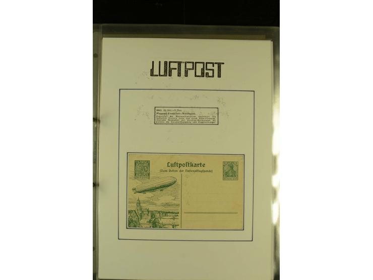 1909/1940 (ca.), umfangreiche Sammlung ab Pionierpost mit vielen verschiedenen Flügen, SST, Sonderkarten, Vignetten (teils lo