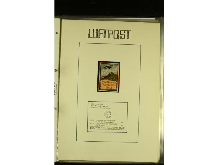 1909/1940 (ca.), umfangreiche Sammlung ab Pionierpost mit vielen verschiedenen Flügen, SST, Sonderkarten, Vignetten (teils lo
