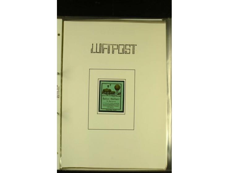1909/1940 (ca.), umfangreiche Sammlung ab Pionierpost mit vielen verschiedenen Flügen, SST, Sonderkarten, Vignetten (teils lo