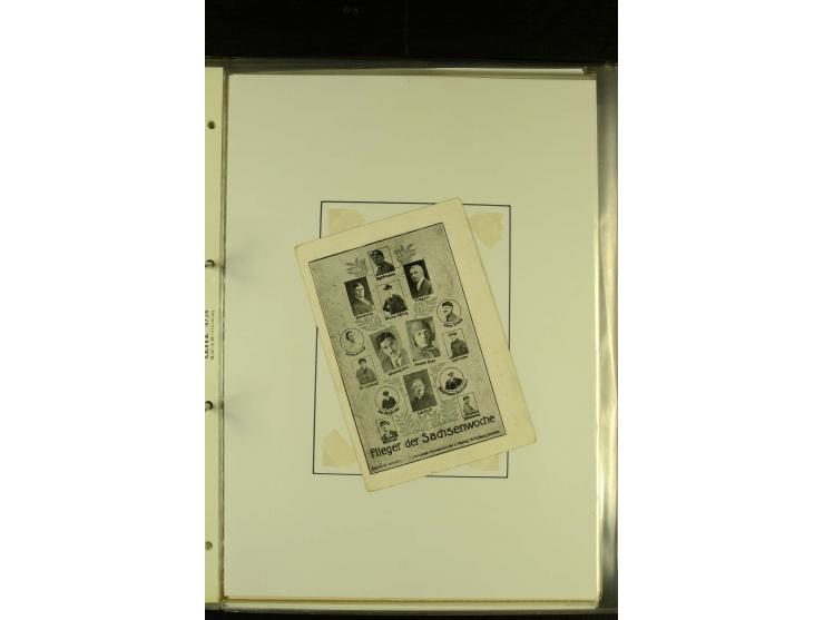 1909/1940 (ca.), umfangreiche Sammlung ab Pionierpost mit vielen verschiedenen Flügen, SST, Sonderkarten, Vignetten (teils lo