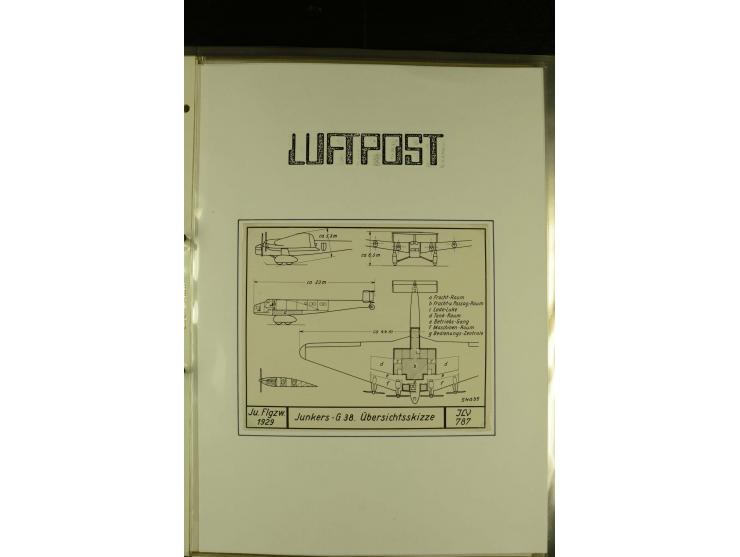 1909/1940 (ca.), umfangreiche Sammlung ab Pionierpost mit vielen verschiedenen Flügen, SST, Sonderkarten, Vignetten (teils lo