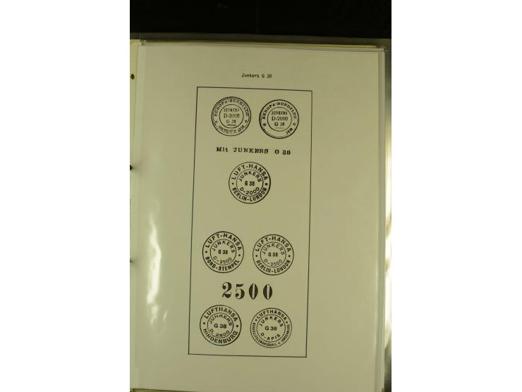 1909/1940 (ca.), umfangreiche Sammlung ab Pionierpost mit vielen verschiedenen Flügen, SST, Sonderkarten, Vignetten (teils lo