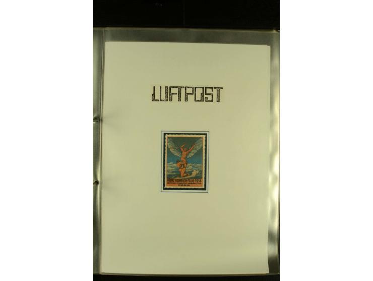 1909/1940 (ca.), umfangreiche Sammlung ab Pionierpost mit vielen verschiedenen Flügen, SST, Sonderkarten, Vignetten (teils lo