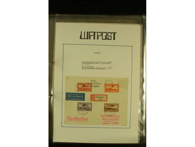 1909/1940 (ca.), umfangreiche Sammlung ab Pionierpost mit vielen verschiedenen Flügen, SST, Sonderkarten, Vignetten (teils lo