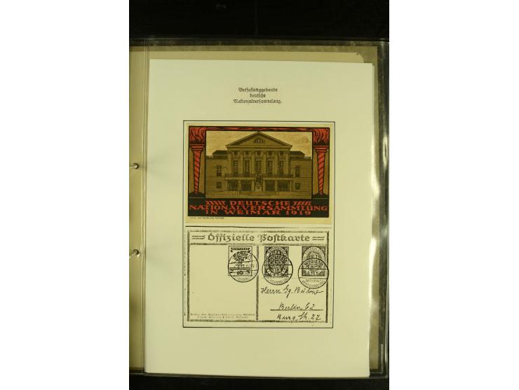 1909/1940 (ca.), umfangreiche Sammlung ab Pionierpost mit vielen verschiedenen Flügen, SST, Sonderkarten, Vignetten (teils lo
