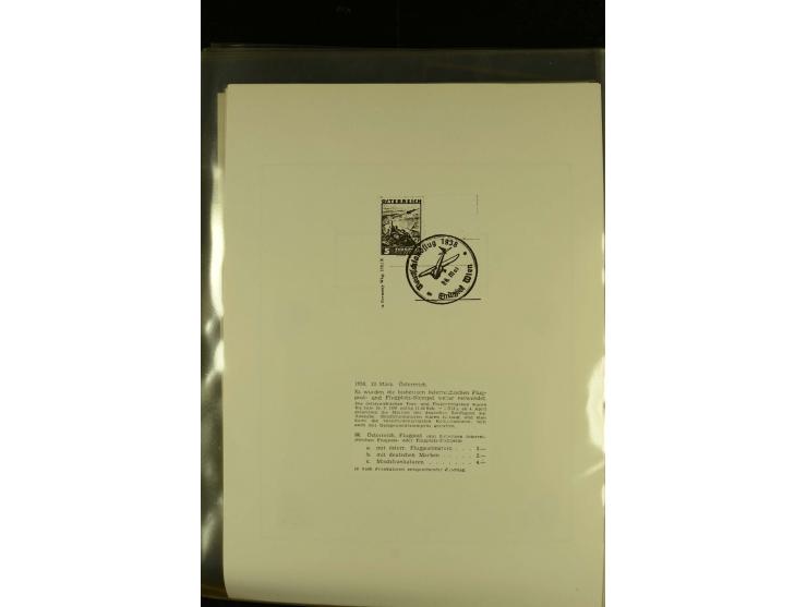 1909/1940 (ca.), umfangreiche Sammlung ab Pionierpost mit vielen verschiedenen Flügen, SST, Sonderkarten, Vignetten (teils lo