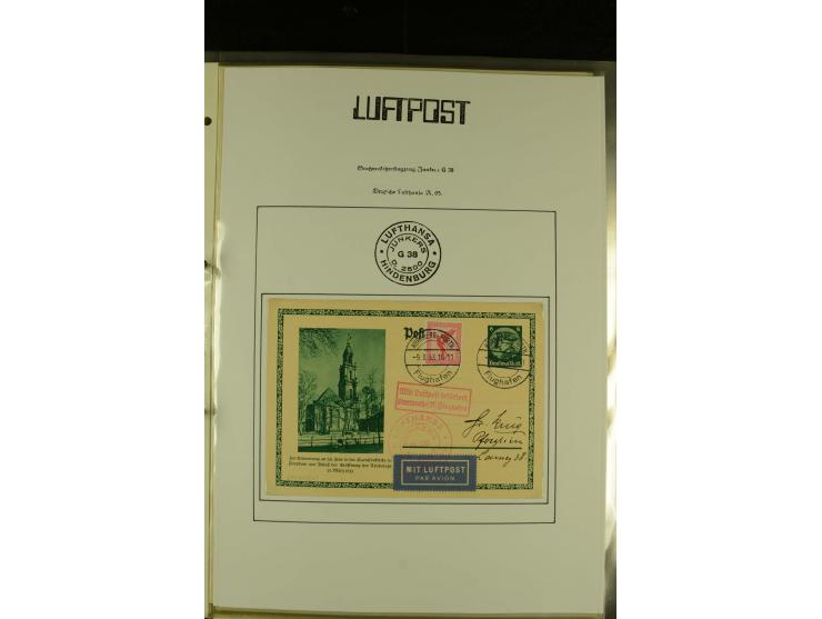 1909/1940 (ca.), umfangreiche Sammlung ab Pionierpost mit vielen verschiedenen Flügen, SST, Sonderkarten, Vignetten (teils lo