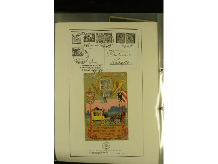 1909/1940 (ca.), umfangreiche Sammlung ab Pionierpost mit vielen verschiedenen Flügen, SST, Sonderkarten, Vignetten (teils lo