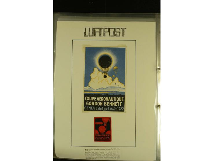 1909/1940 (ca.), umfangreiche Sammlung ab Pionierpost mit vielen verschiedenen Flügen, SST, Sonderkarten, Vignetten (teils lo