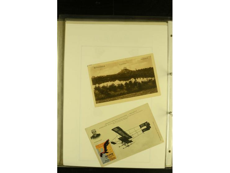1909/1940 (ca.), umfangreiche Sammlung ab Pionierpost mit vielen verschiedenen Flügen, SST, Sonderkarten, Vignetten (teils lo