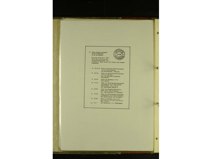 1909/1940 (ca.), umfangreiche Sammlung ab Pionierpost mit vielen verschiedenen Flügen, SST, Sonderkarten, Vignetten (teils lo