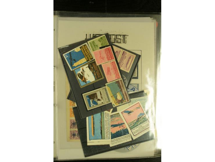1909/1940 (ca.), umfangreiche Sammlung ab Pionierpost mit vielen verschiedenen Flügen, SST, Sonderkarten, Vignetten (teils lo