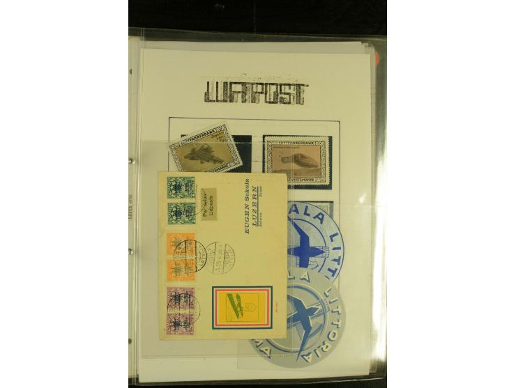 1909/1940 (ca.), umfangreiche Sammlung ab Pionierpost mit vielen verschiedenen Flügen, SST, Sonderkarten, Vignetten (teils lo