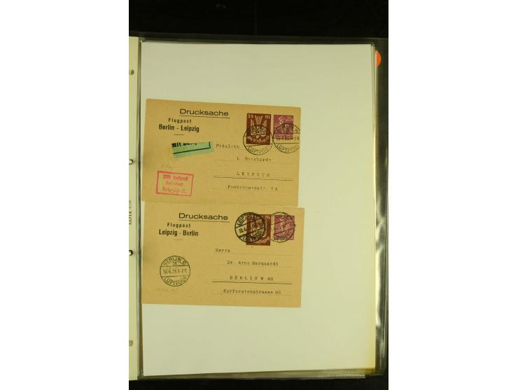 1909/1940 (ca.), umfangreiche Sammlung ab Pionierpost mit vielen verschiedenen Flügen, SST, Sonderkarten, Vignetten (teils lo