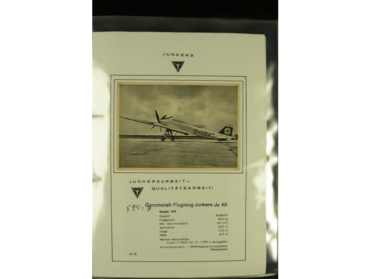 1909/1940 (ca.), Sammlung "Junkers-Werke" mit ca. 45 meist ungebrauchten Ansichts- und Werbekarten mit vielen verschiedenen A