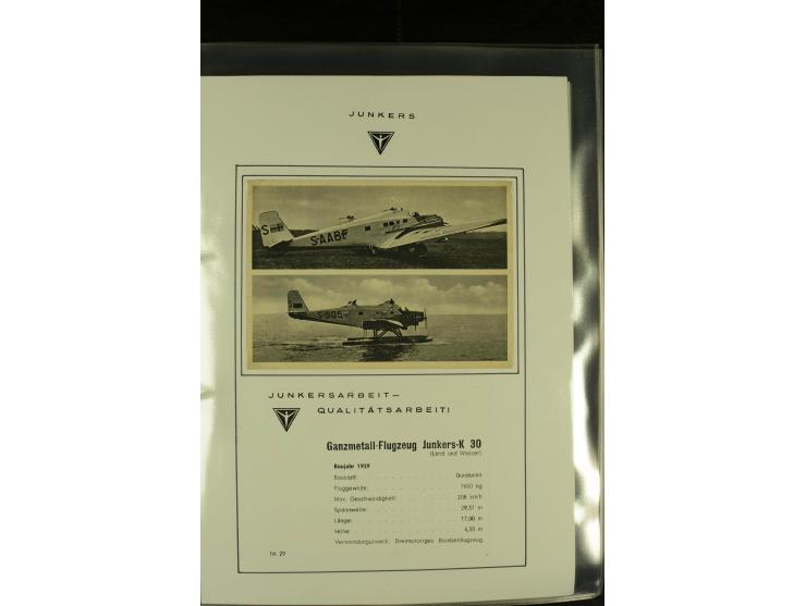 1909/1940 (ca.), Sammlung "Junkers-Werke" mit ca. 45 meist ungebrauchten Ansichts- und Werbekarten mit vielen verschiedenen A