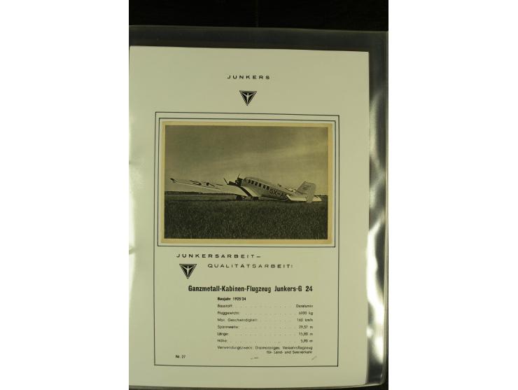 1909/1940 (ca.), Sammlung "Junkers-Werke" mit ca. 45 meist ungebrauchten Ansichts- und Werbekarten mit vielen verschiedenen A