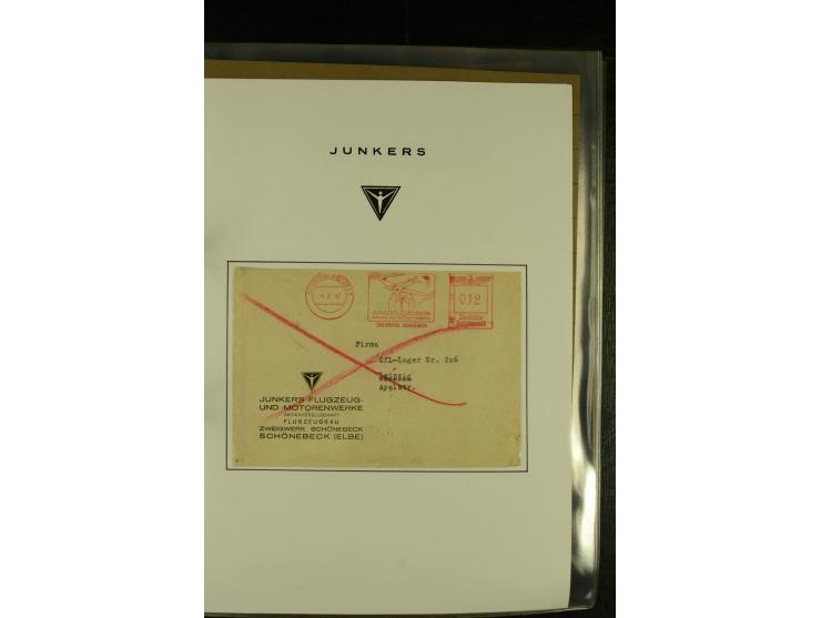 1909/1940 (ca.), Sammlung "Junkers-Werke" mit ca. 45 meist ungebrauchten Ansichts- und Werbekarten mit vielen verschiedenen A