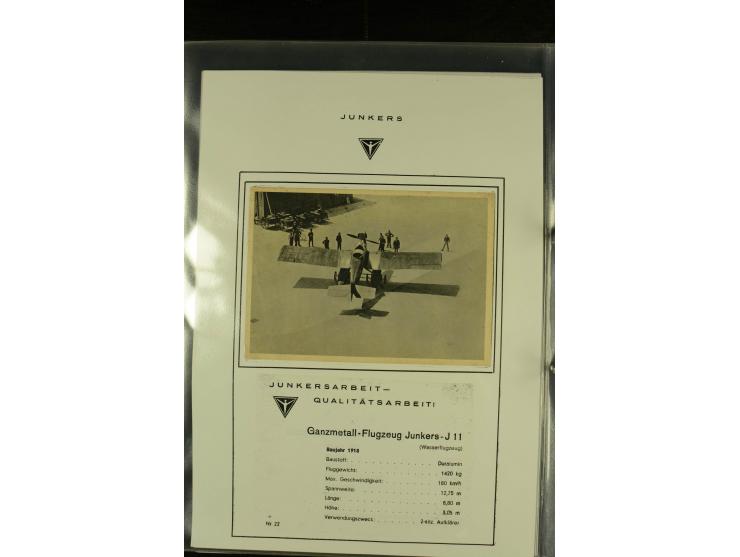 1909/1940 (ca.), Sammlung "Junkers-Werke" mit ca. 45 meist ungebrauchten Ansichts- und Werbekarten mit vielen verschiedenen A