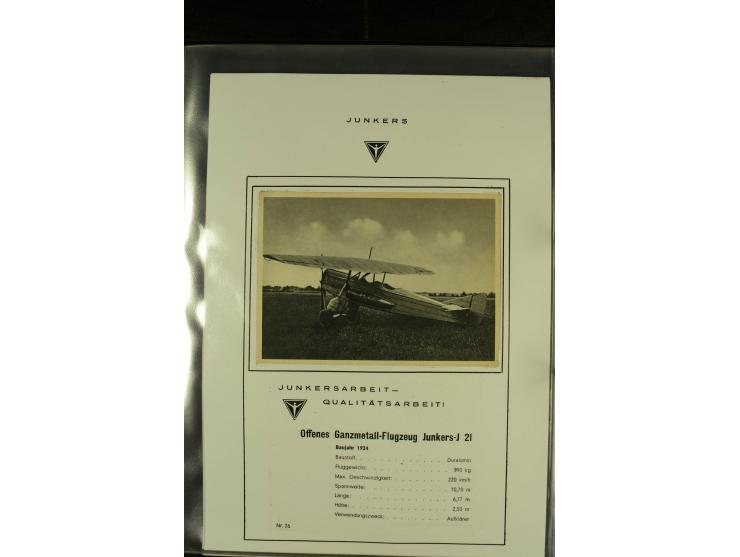 1909/1940 (ca.), Sammlung "Junkers-Werke" mit ca. 45 meist ungebrauchten Ansichts- und Werbekarten mit vielen verschiedenen A