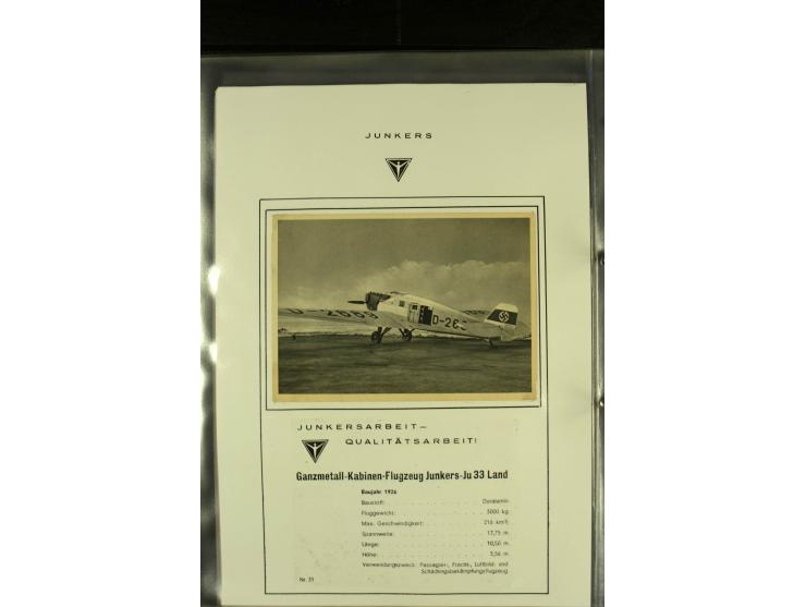 1909/1940 (ca.), Sammlung "Junkers-Werke" mit ca. 45 meist ungebrauchten Ansichts- und Werbekarten mit vielen verschiedenen A
