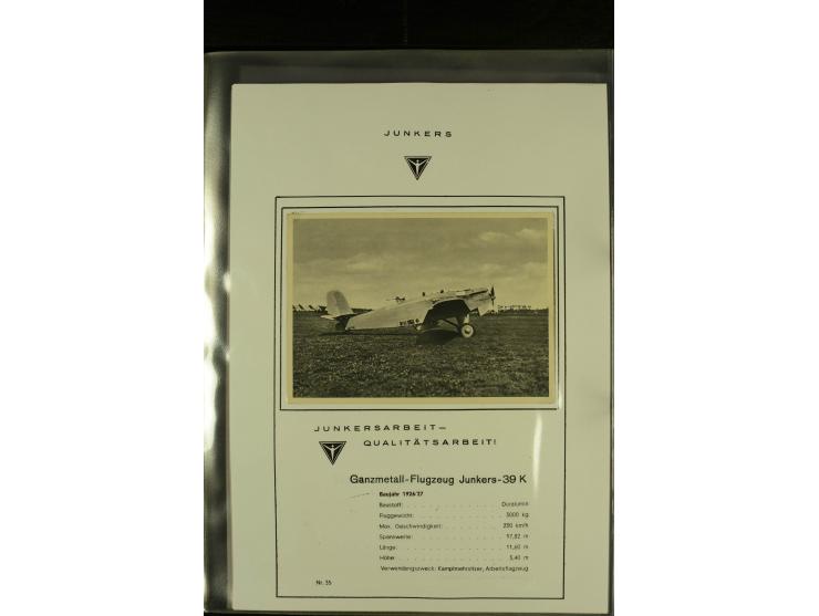 1909/1940 (ca.), Sammlung "Junkers-Werke" mit ca. 45 meist ungebrauchten Ansichts- und Werbekarten mit vielen verschiedenen A