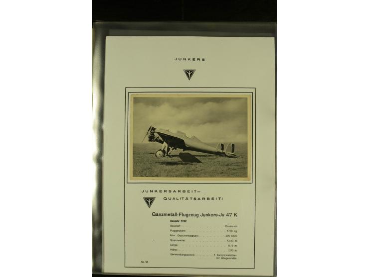 1909/1940 (ca.), Sammlung "Junkers-Werke" mit ca. 45 meist ungebrauchten Ansichts- und Werbekarten mit vielen verschiedenen A