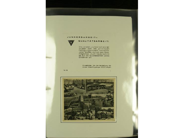 1909/1940 (ca.), Sammlung "Junkers-Werke" mit ca. 45 meist ungebrauchten Ansichts- und Werbekarten mit vielen verschiedenen A