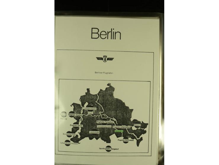 1912/1940 (ca.), interessante Sammlung "Berliner Flughäfen" mit entsprechenden Aufgabe-Stempeln, Flugpostbelegen von und nach