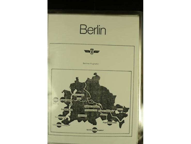 1912/1940 (ca.), interessante Sammlung "Berliner Flughäfen" mit entsprechenden Aufgabe-Stempeln, Flugpostbelegen von und nach