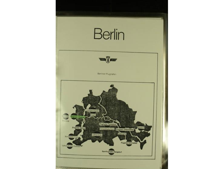 1912/1940 (ca.), interessante Sammlung "Berliner Flughäfen" mit entsprechenden Aufgabe-Stempeln, Flugpostbelegen von und nach
