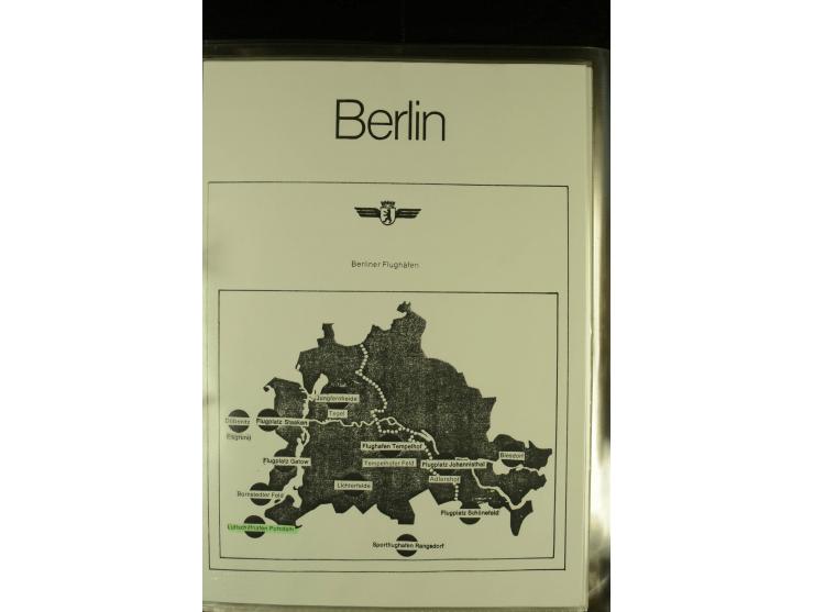1912/1940 (ca.), interessante Sammlung "Berliner Flughäfen" mit entsprechenden Aufgabe-Stempeln, Flugpostbelegen von und nach