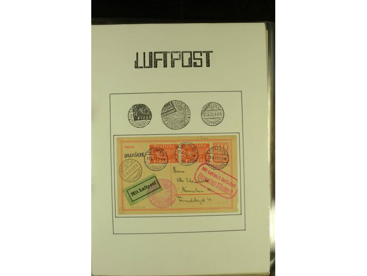 1912/1940 (ca.), interessante Sammlung "Berliner Flughäfen" mit entsprechenden Aufgabe-Stempeln, Flugpostbelegen von und nach