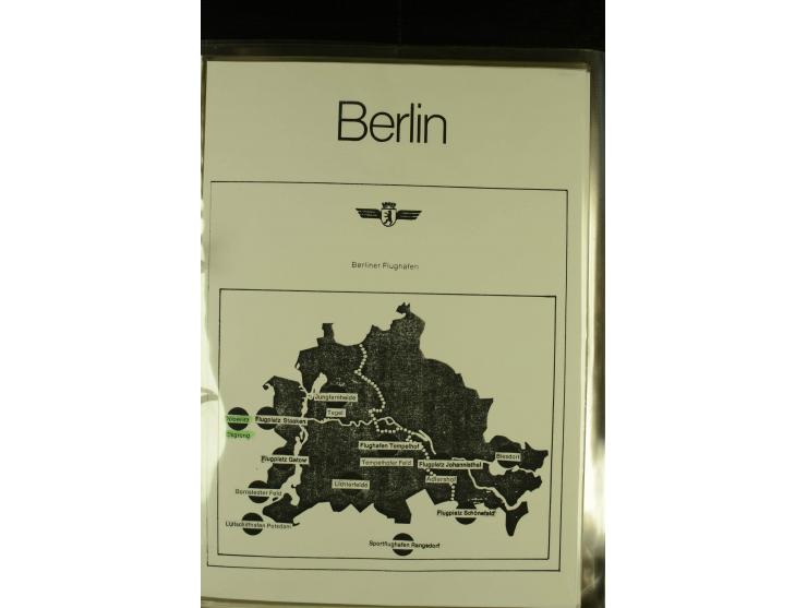 1912/1940 (ca.), interessante Sammlung "Berliner Flughäfen" mit entsprechenden Aufgabe-Stempeln, Flugpostbelegen von und nach